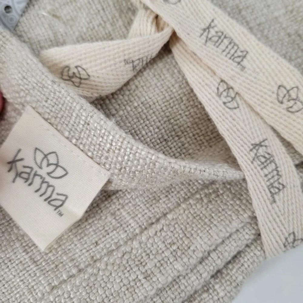 Karma Solid Dinner Napkins Linen Blend Set of 2 Beige Tan 18x18 inches